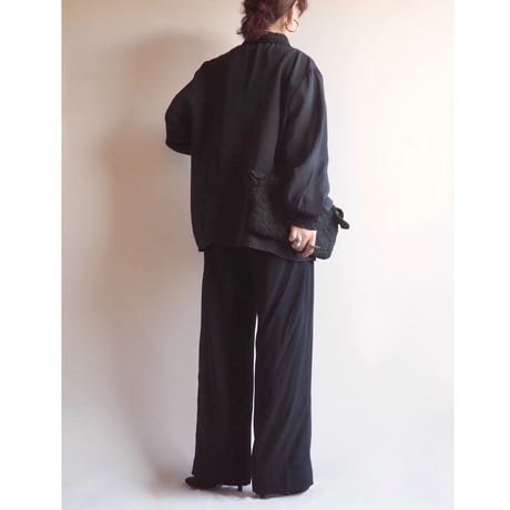 "CARLISLE" black easy pants