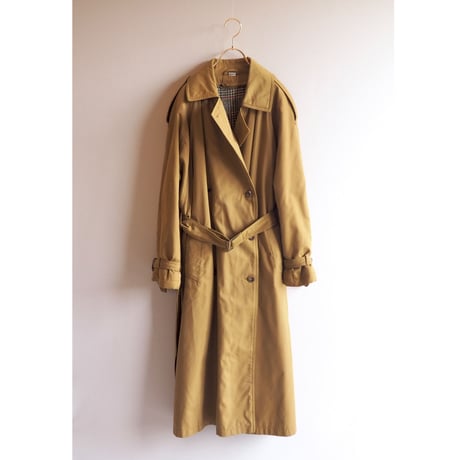 80s quilted sleeve design trench coat