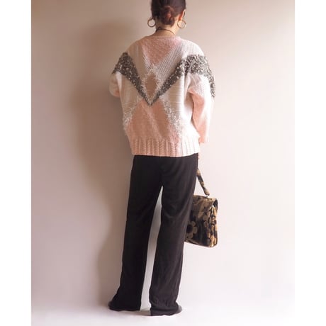 80〜90s shaggy design sweater