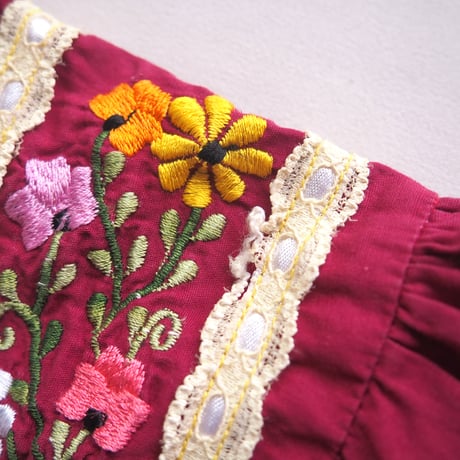 "D' Loera" floral embroidered midi dress