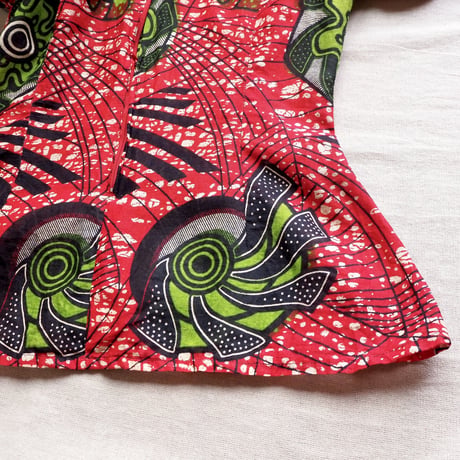 vintage african batik blouse