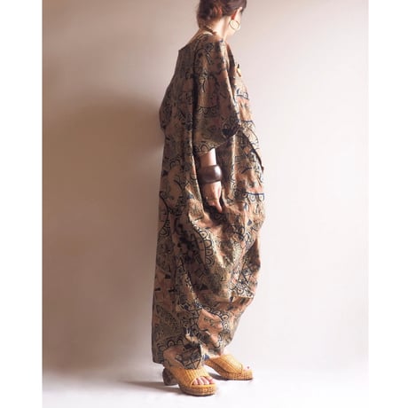 vintage african batik kaftan design dress