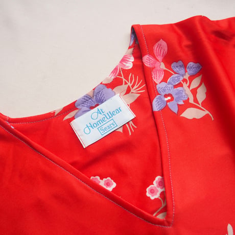70s "Sears" floral kaftan dress