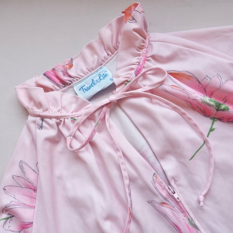 70s "Travel Lite" floral house maxi dress