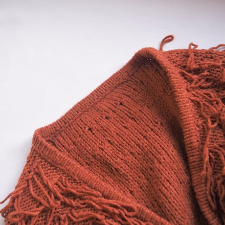 vintage loop fringe cropped cardigan