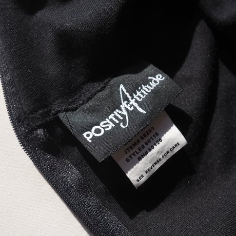 "POSITIVE ATTITUDE" turtleneck maxi dress