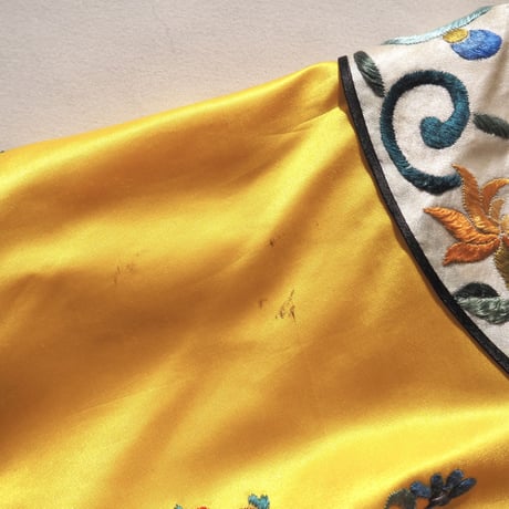 60〜70s chinese floral embroidered robe