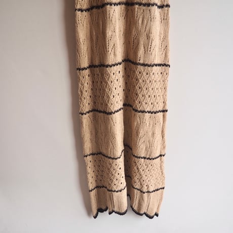 vintage crochet camisole midi dress