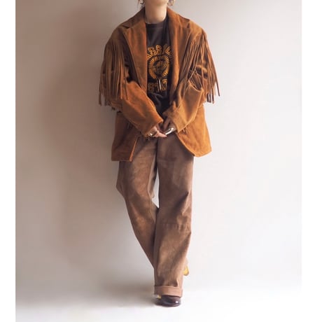 "WESTERN by Schott" leather fringe jacket