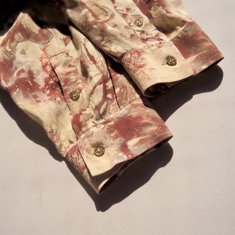 vintage abstract print blouse
