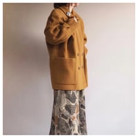 vintage cocoon design wool coat