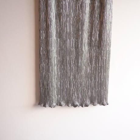 "AFTER DARK" silver pleated maxi skirt