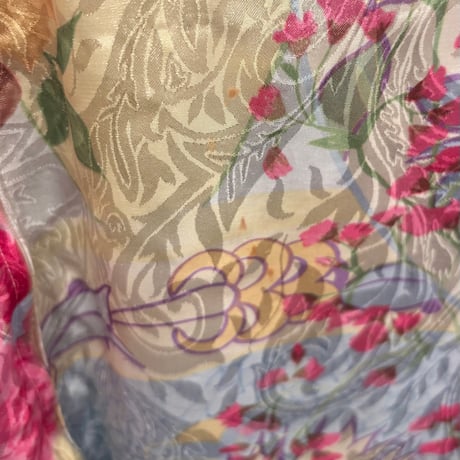 80s "Mary Mcfadden" floral house maxi dress
