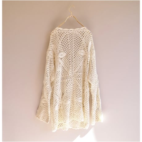 90s acrylic crochet cardigan