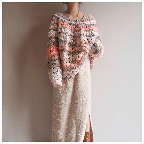 vintage oversized switching design sweater