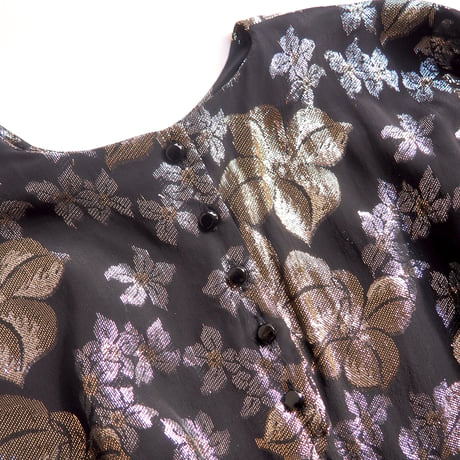 80s〜 "JH Collectibles" metallic floral blouse