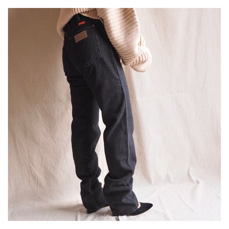 80s wrangler black denim pants