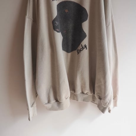 90s "Tultex" dog print oversized sweatshirt