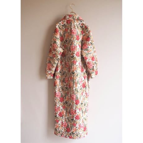 70〜80s floral quilted coat