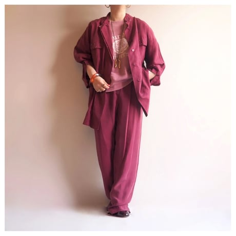 "APART IMPRESSIONS" silk 100% blouse & pants set
