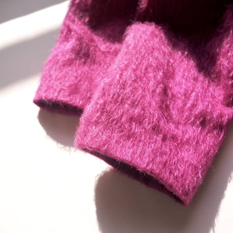 vintage wool mohair magenta coat