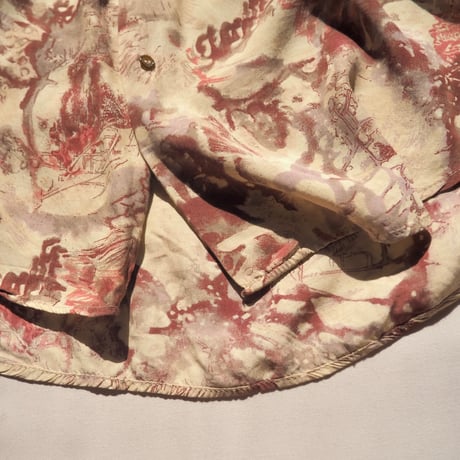 vintage abstract print blouse
