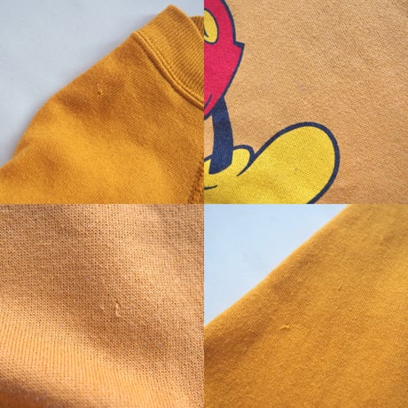 80s mickey print sweat  (mustard)