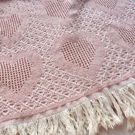 vintage heart pattern fringe cardigan