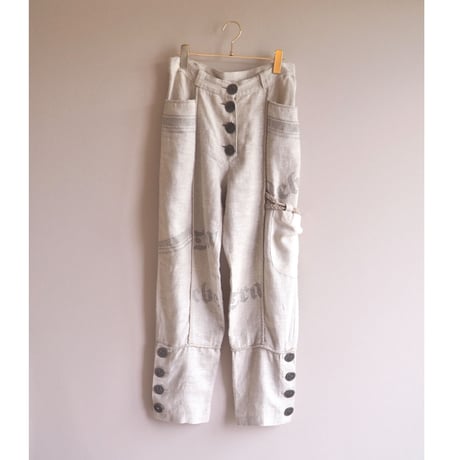 vintage folk linen design pants