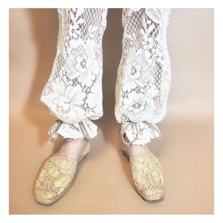 vintage stuart weitzman sheer floral espadrilles