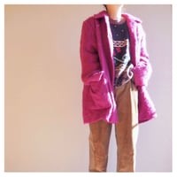 vintage wool mohair magenta coat