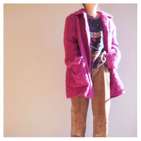激レア　70s80s mohair ロングコート　モヘアコート 激レア 70s80s mohair ロングコート モヘアコート 楽天市場