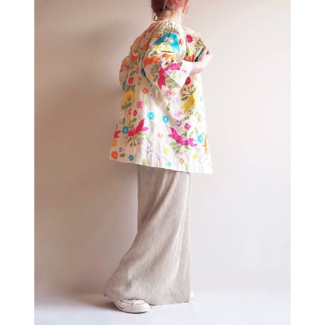 70s floral embroidered jacket