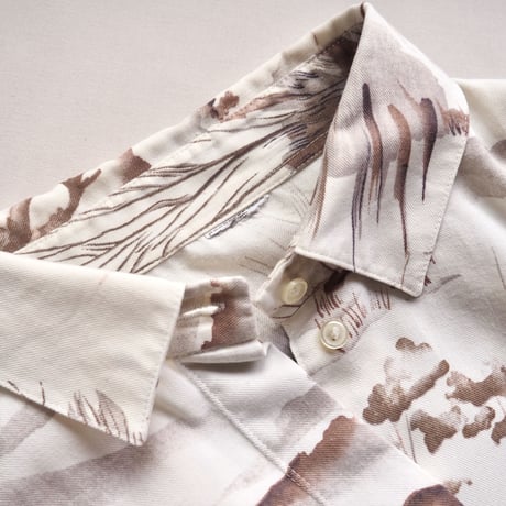 vintage ink painting blouse