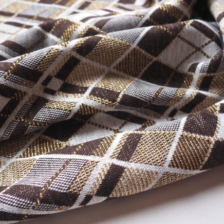 70s "Jan Celeste Ltd." metallic plaid maxi skirt