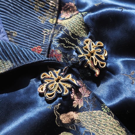 70s chinese brocade robe