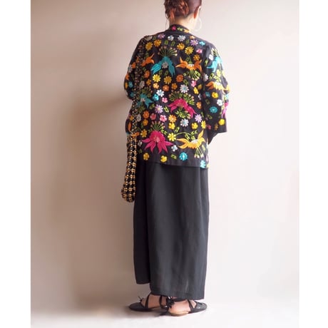 70〜80s "Dion's" floral embroidered jacket