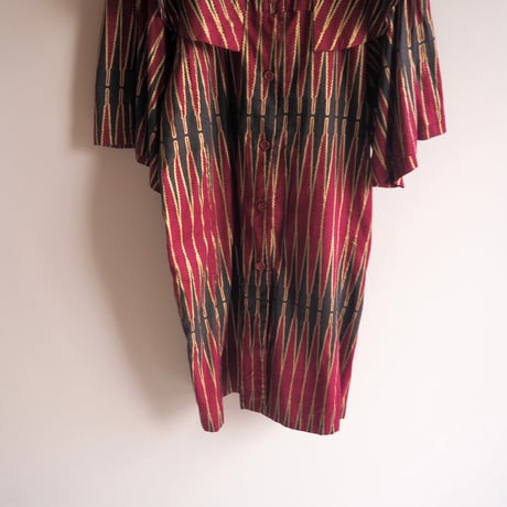 "The African Village" big collar tunic dress & skirt (BD×BK)