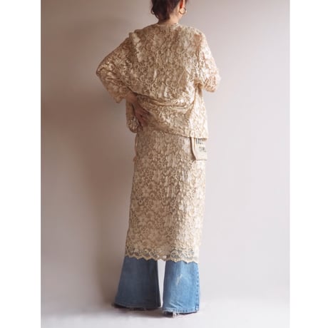 80s〜 "Stefanyszyn" lace jacket & dress set