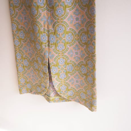 60〜70s "The Villager" abstract tapestry maxi skirt