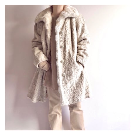 60s "Susan Lynn" faux emboss fur coat