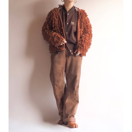 vintage loop fringe cropped cardigan