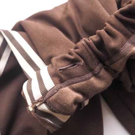 80s "Adidas" brown × beige track pants