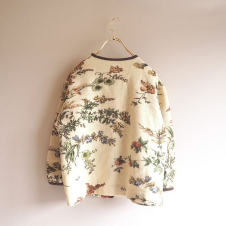 vintage floral piping cardigan