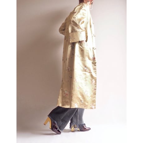 60〜70s chinese embroidered satin coat