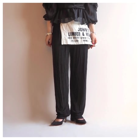 "impressions" black textured easy pants