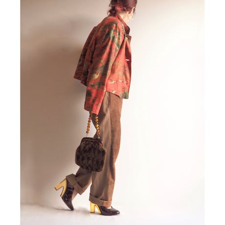 "Painted Pony" big button tapestry jacket
