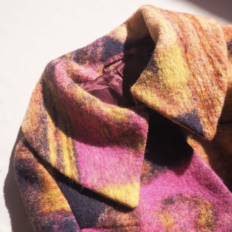 vintage big collar design coat