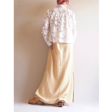 vintage floral embroidered sheer jacket
