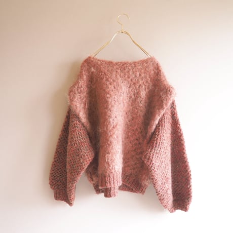 vintage hand knit mohair design sweater